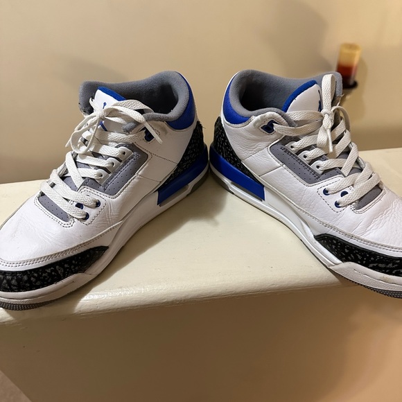 AIR JORDAN 3 RETRO 'RACER BLUE' size 7 youth used condition - Picture 7 of 7